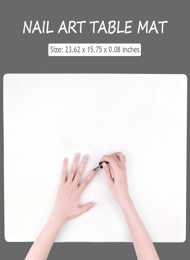 Furtherpretty Nail Mat for Nail Tech, Reusable PU Leather Desk Pad, Foldable Nail Art Table Mat for Home Manicure & Professional Salon, Nail Technician Supplies, Tapete para Mesa de Manicurista - Image 2